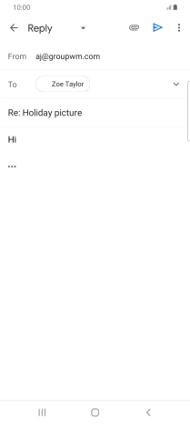 Press the send icon.