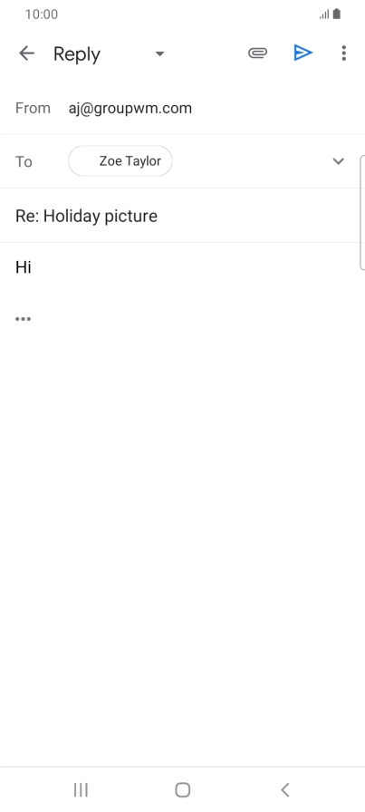 Press the send icon.