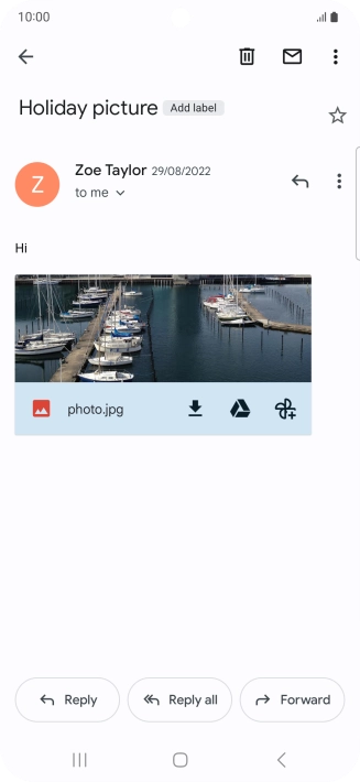 If an application is open on your phone, such as a Mail, you can also use the functions available here, e.g.: Reply to this email.
