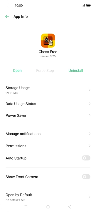 Press Storage Usage.