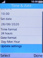 Select Update settings.