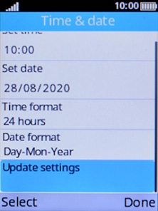 Select Update settings.