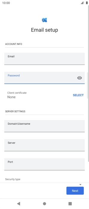To turn on the function, press SELECT and follow the instructions on the screen to install the required certificate.