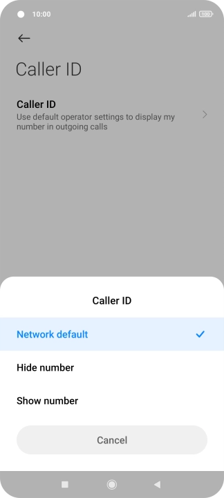 Press Show number to turn on caller identification.
