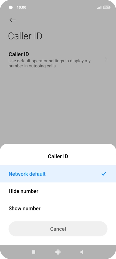 Press Show number to turn on caller identification.