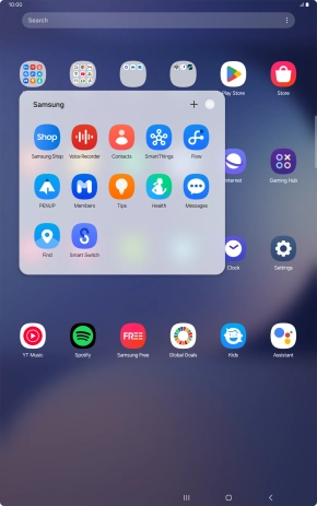 Open a supported app, e.g. Messages.