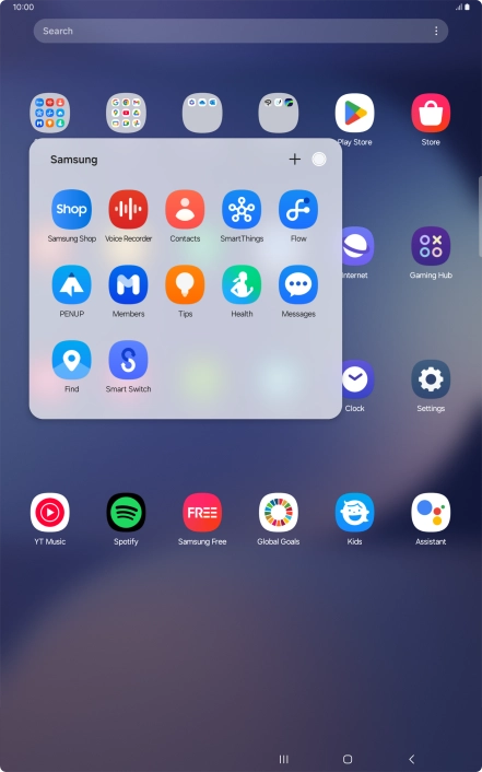 Open a supported app, e.g. Messages.