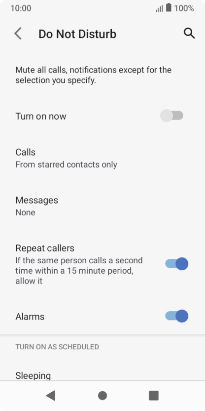 Press the indicator next to 