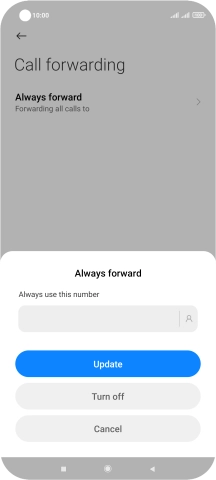 Press Turn off.