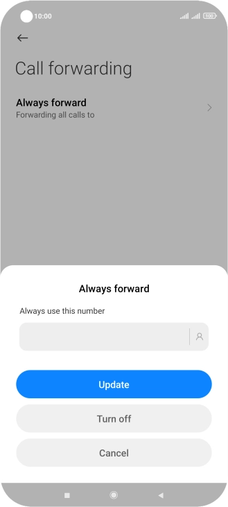 Press Turn off.