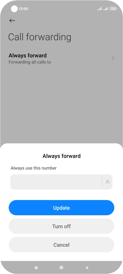 Press Turn off.