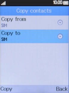 Select Copy to.