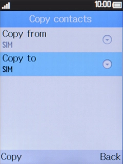 Select Copy to.