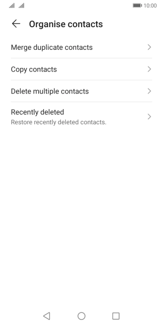 Press Merge duplicate contacts.