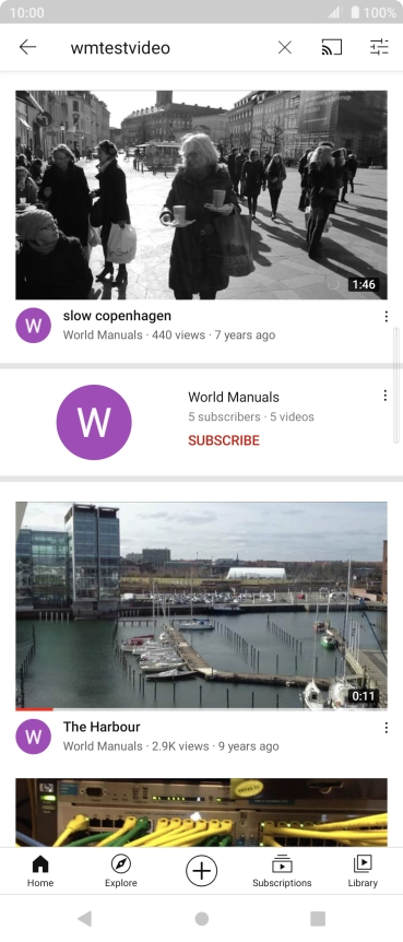 Press the required video clip.