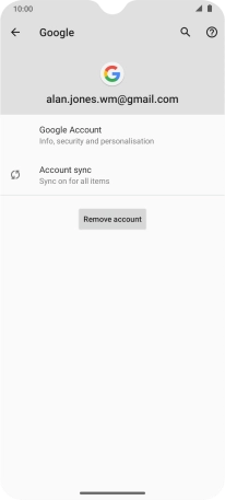 Press Account sync.