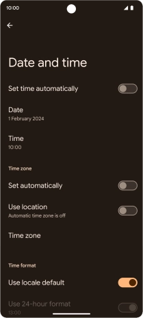 Press the indicator next to 