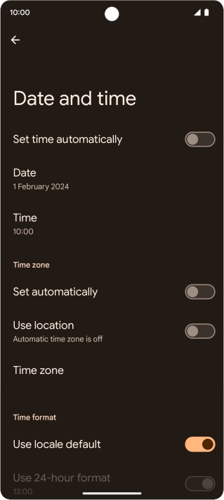 Press the indicator next to 