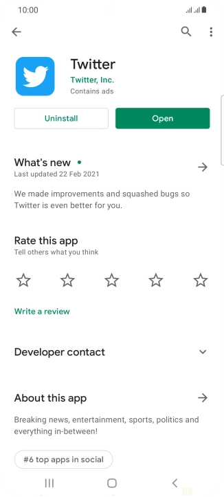 Press the Home key to return to the home screen.