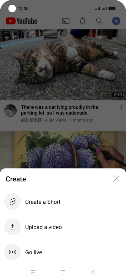 Press Upload a video.