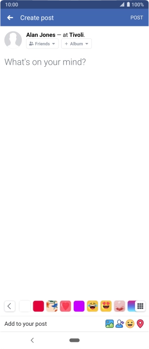 Press the text input field.