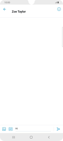 Write the required message and press the send icon.