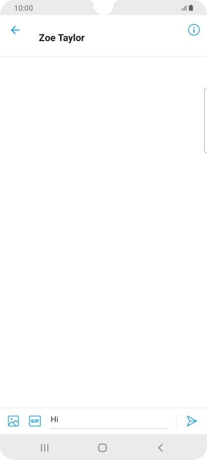 Write the required message and press the send icon.