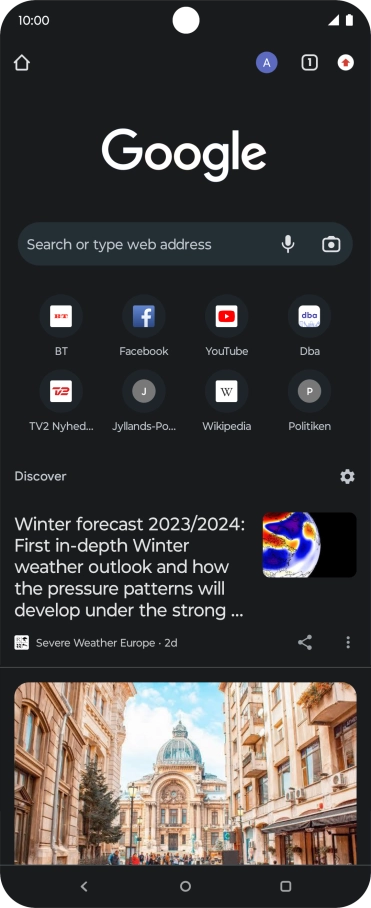 Press the profile icon.