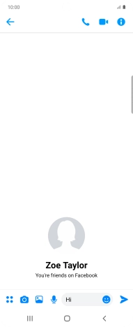 Write the required message and press the send icon.