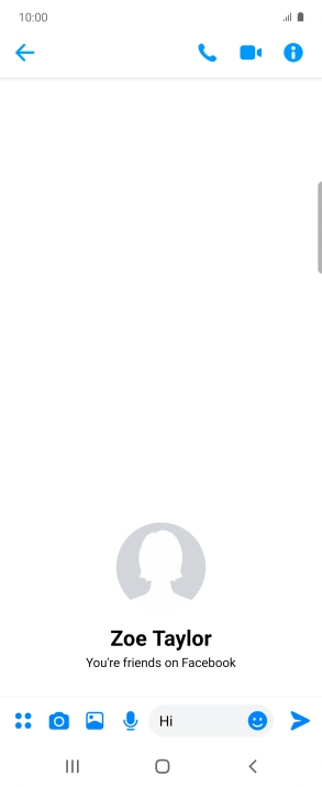 Write the required message and press the send icon.