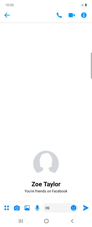 Write the required message and press the send icon.