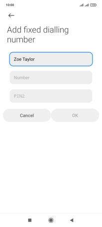 Press Number and key in the required phone number.