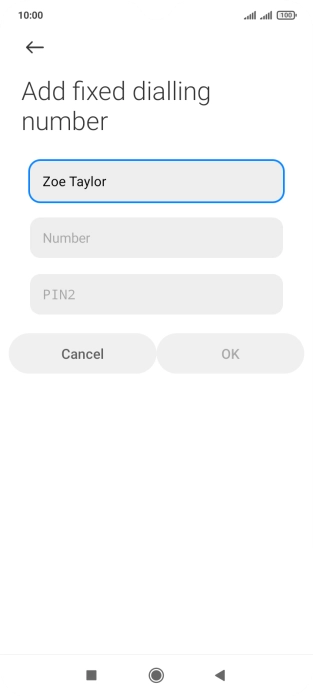 Press Number and key in the required phone number.