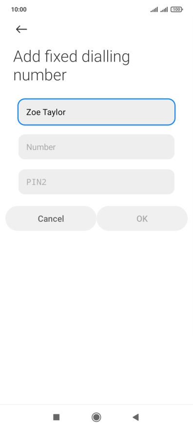 Press Number and key in the required phone number.