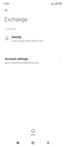 Press the required email account.