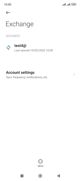Press the required email account.