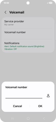 Key in +447836121121 and press OK.