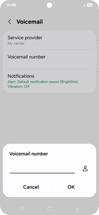 Key in +447836121121 and press OK.