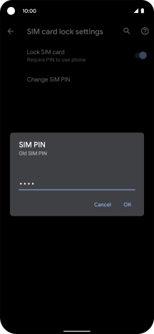 Key in your current PIN and press OK.
