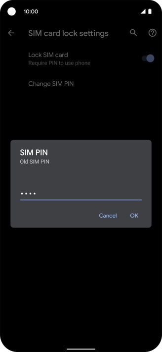 Key in your current PIN and press OK.