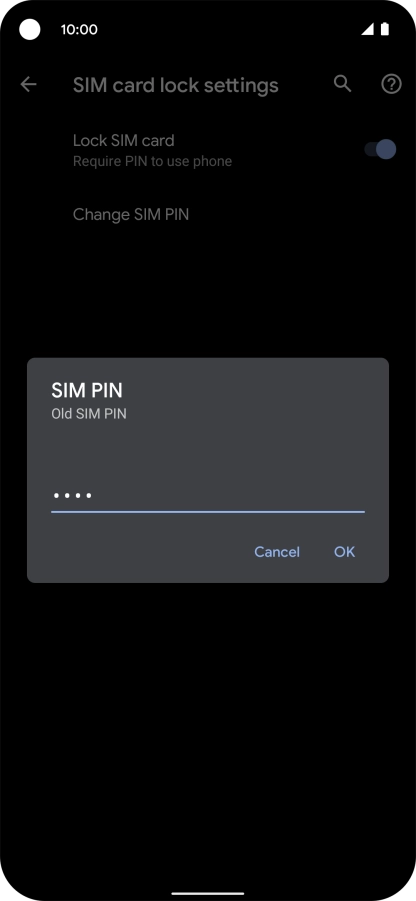 Key in your current PIN and press OK.