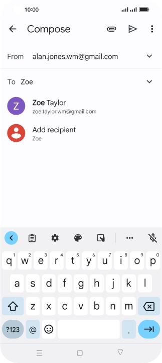 Press the required contact.