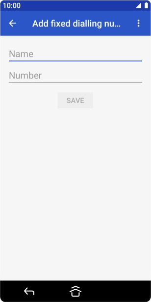 Press Name and key in the required name.