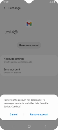 Press Remove account.