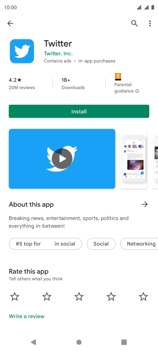 Press Install and follow the instructions on the screen to install the app.