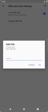 Key in a new four-digit PIN and press OK.