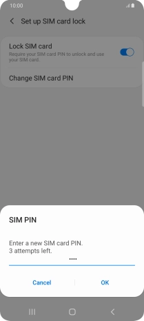 Key in a new four-digit PIN and press OK.