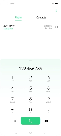 Key in the required number and press the call icon.