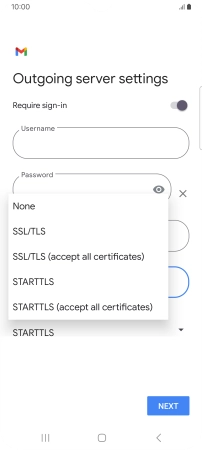 Press SSL/TLS.