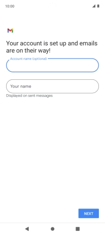 Press Your name and key in the required sender name.